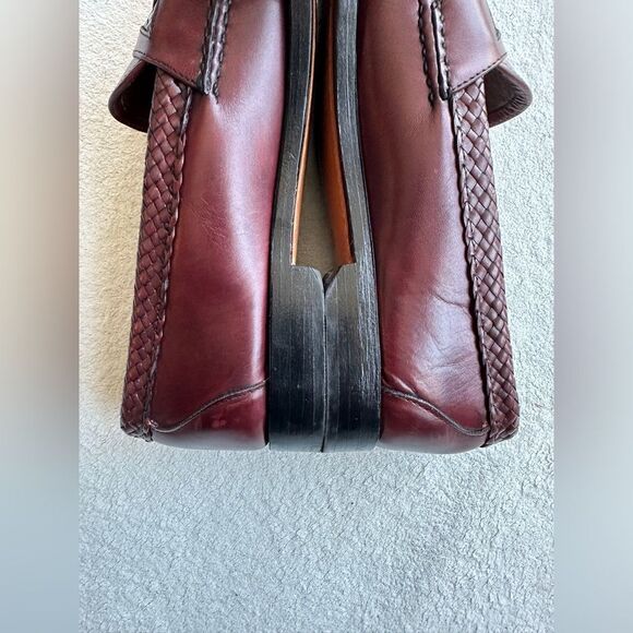 Allen Edmonds "Maxfield"‎ Men's 11 D Maroon Leather Dress Shoe Tassel Loafer - Picture 10 of 11